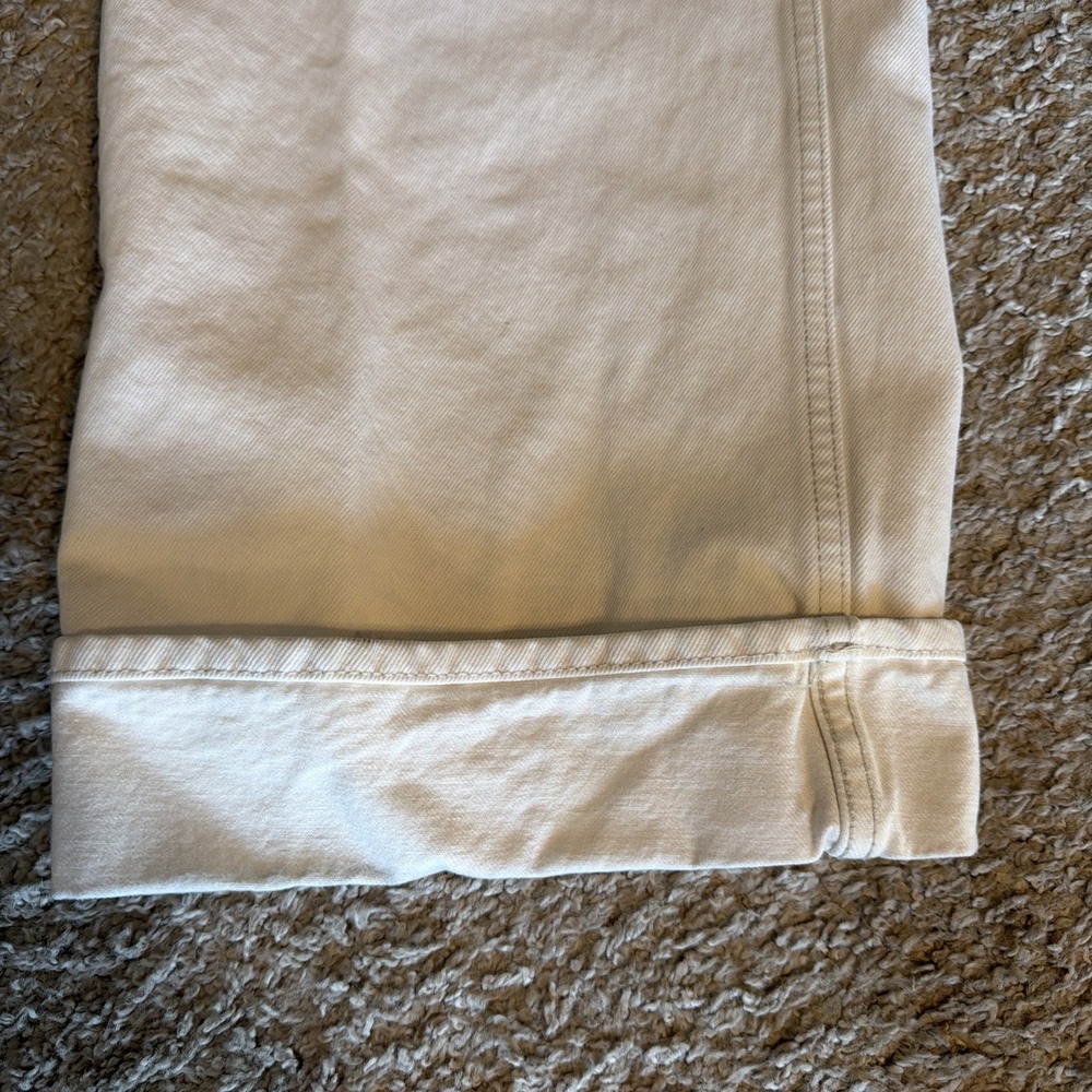 Universal Thread Cropped Vintage  Wide Leg Denim Jeans Women's Cream Sz 16 READ - Picture 5 of 11